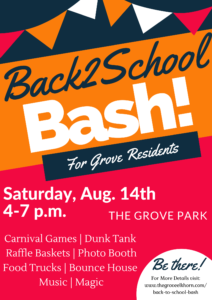 Back to school bash poster