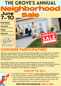 Grove Neighborhood Sale 2023 Web Info