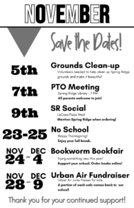 November Save the Dates