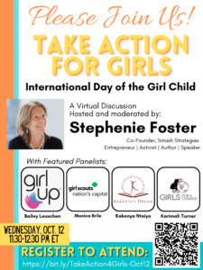 Poster Take Action for Girls 10.12.22